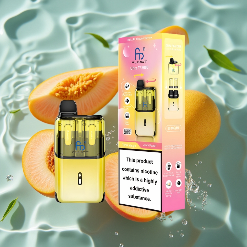 Fumot Ultra T32000 24ml 800mAh Type-C Disposable Vape Triple Mango - Juicy Peach