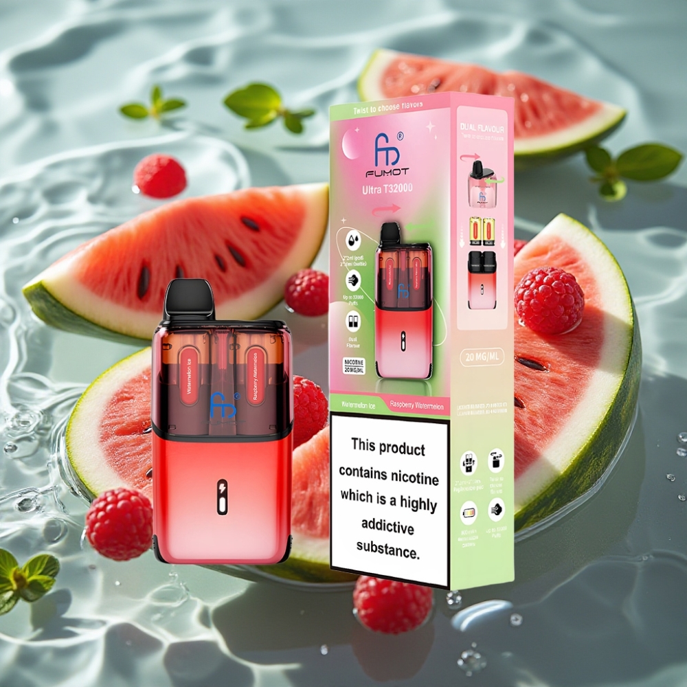 Fumot Ultra T32000 24ml 800mAh Type-C Disposable Vape Watermelon Ice - Raspberry Watermelon