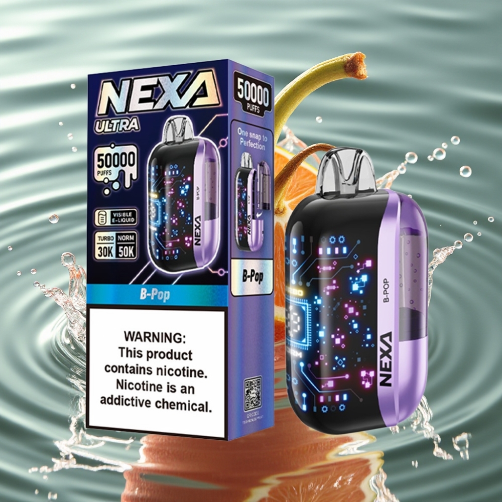 NEXA Ultra 50K Disposable Vape with 50000 Puffs & 3D Curved Screen B-Pop