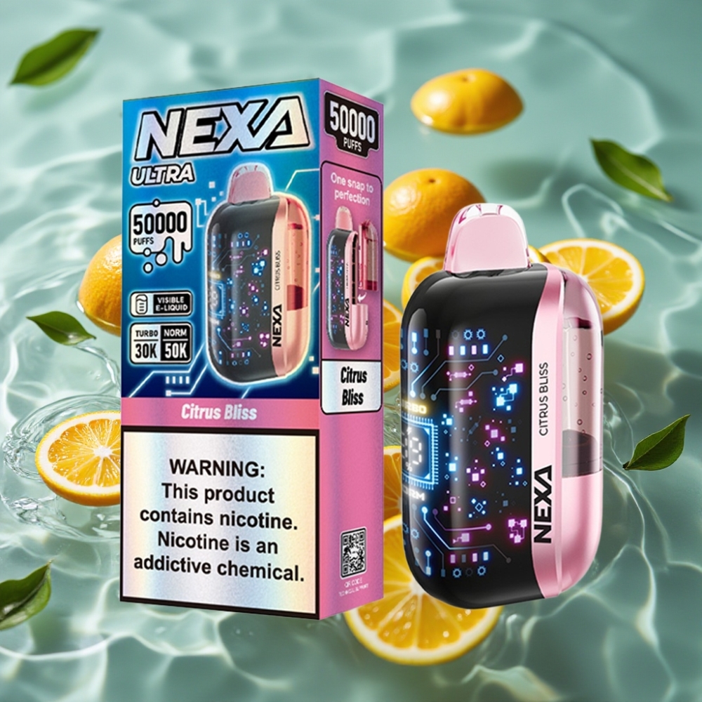 NEXA Ultra 50K Disposable Vape with 50000 Puffs & 3D Curved Screen Citrus Bliss