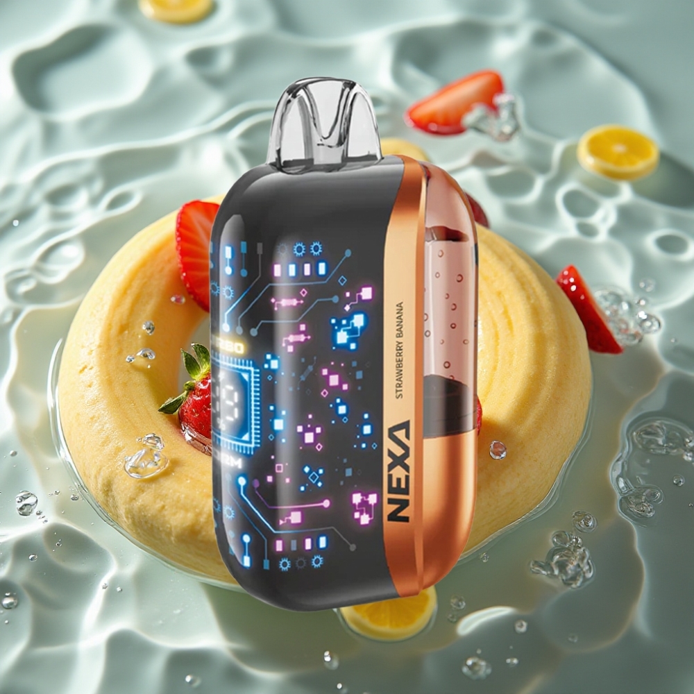 NEXA Ultra 50K Disposable Vape with 50000 Puffs & 3D Curved Screen Strawberry Banana