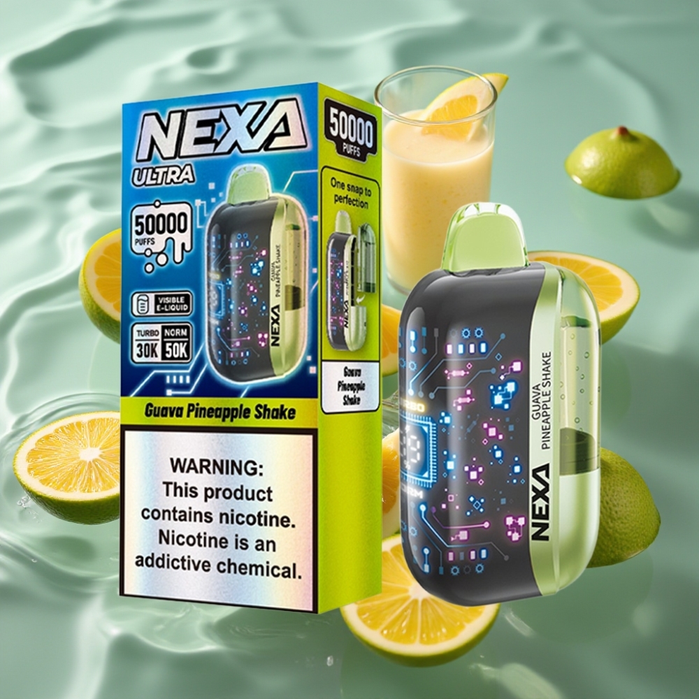 NEXA Ultra 50K Disposable Vape with 50000 Puffs & Type-C Charging Guava Pineapple Shake