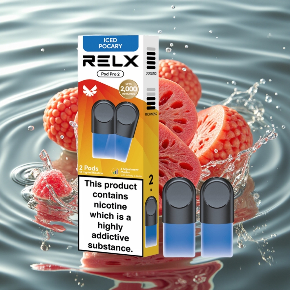 RELX Pod Pro 2 1.8% Nicotine 600 Puffs 1.9ml Beverage-Iced Pocary