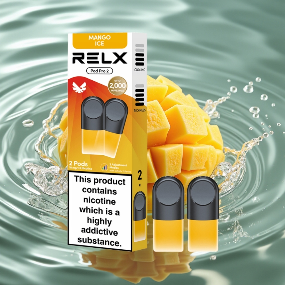 RELX Pod Pro 2 1.8% Nicotine 600 Puffs 1.9ml Mango Ice