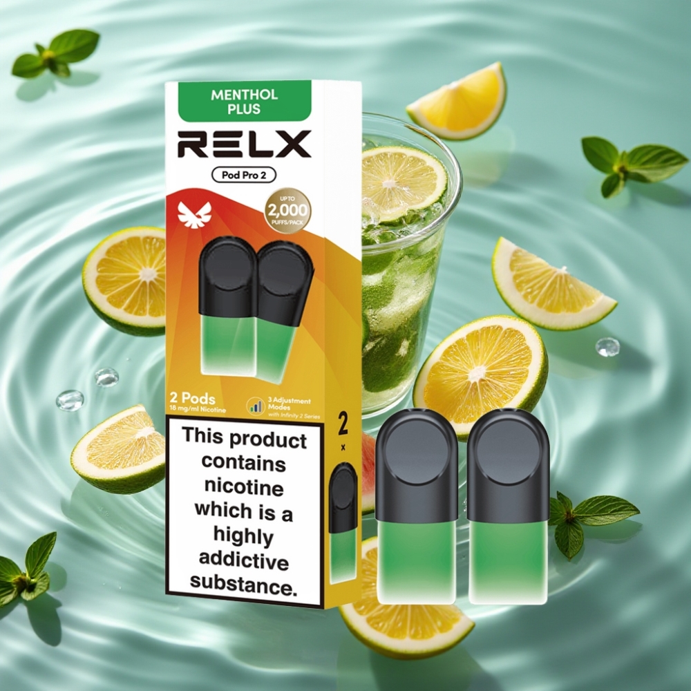RELX Pod Pro 2 1.8% Nicotine 600 Puffs 1.9ml Mint-Menthol Plus