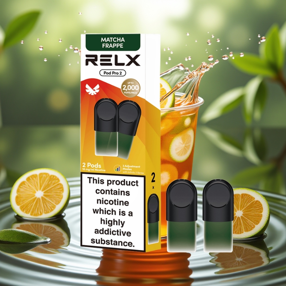 RELX Pod Pro 2 1.8% Nicotine 600 Puffs 3 Voltage Modes RELX Pod Pro 2 1.9ml Capacity 2 Pods/Pack
