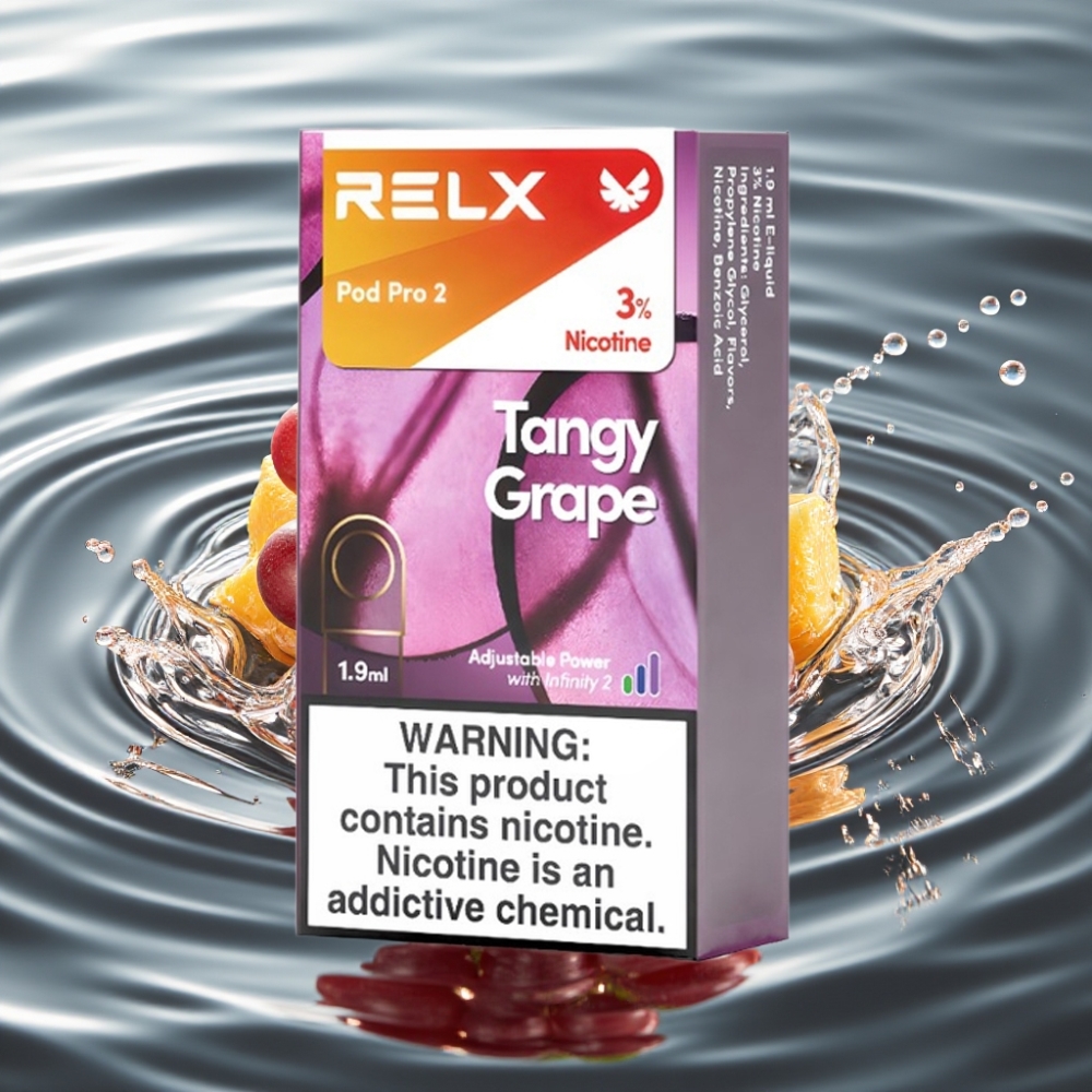 RELX Pod Pro 2 600 Puffs 3% Nicotine 1.9ml Tangy Grape