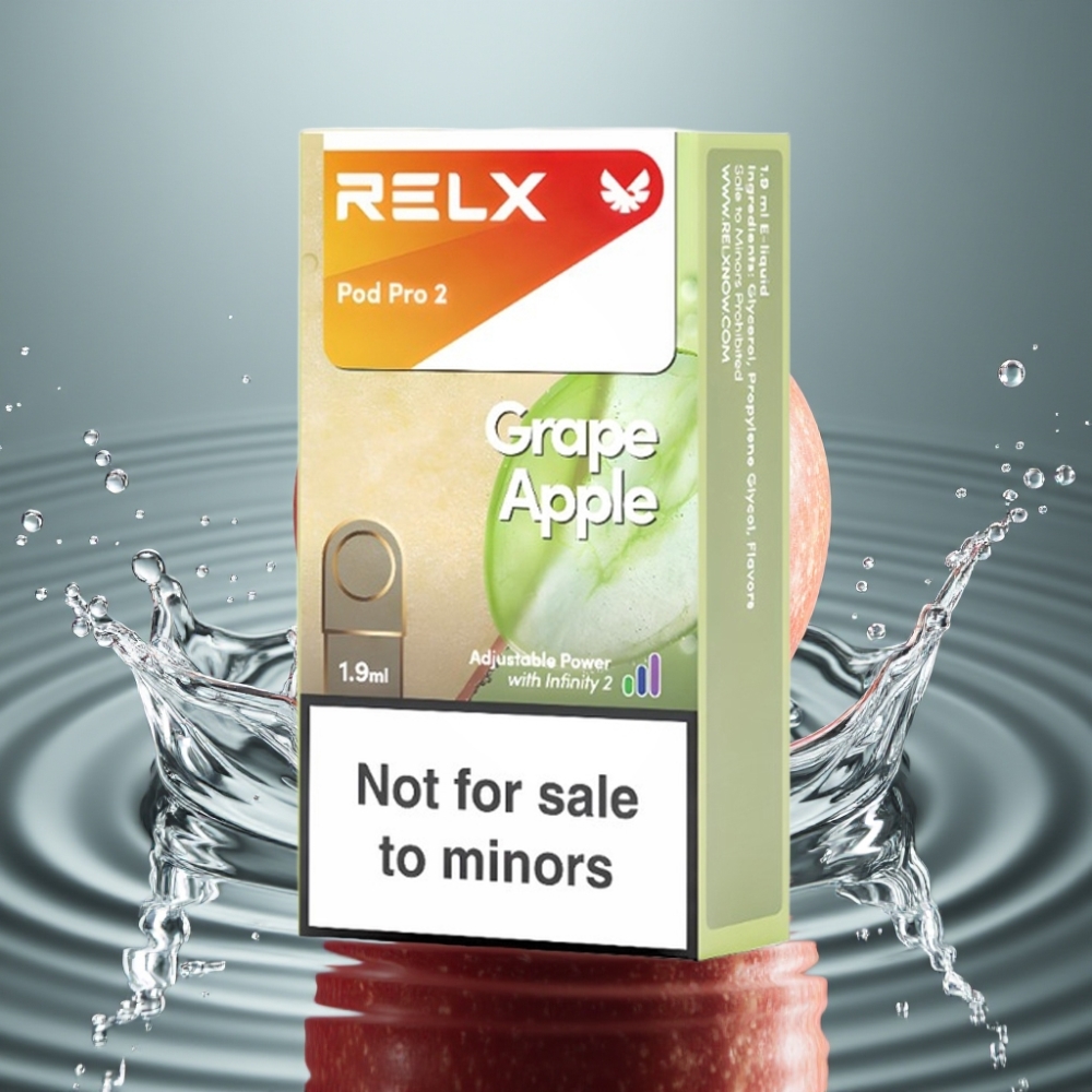 RELX Pod Pro 2 Zero Nicotine 600 Puffs 1.9ml Grape Apple