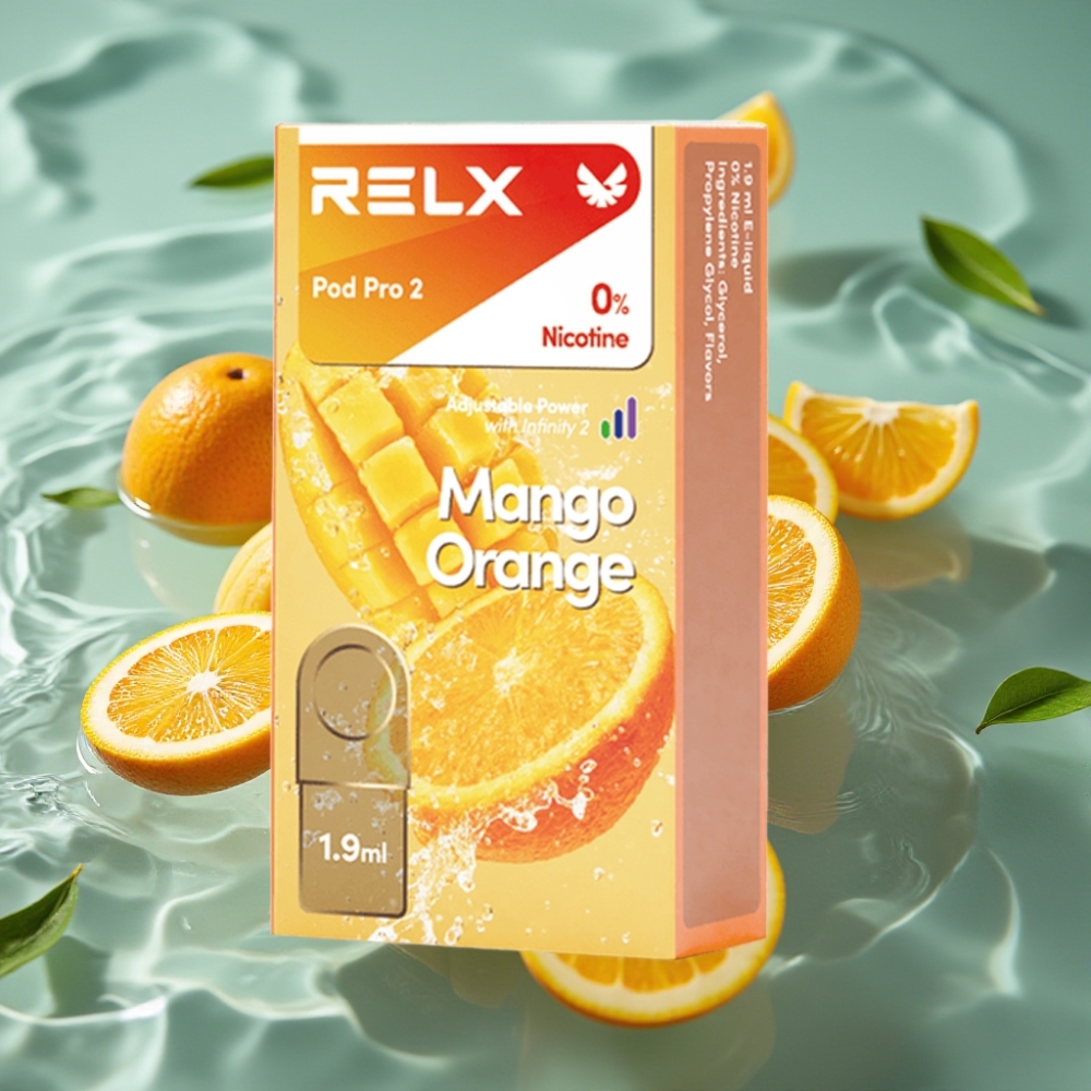 RELX Pod Pro 2 Zero Nicotine 600 Puffs 1.9ml Mango Orange