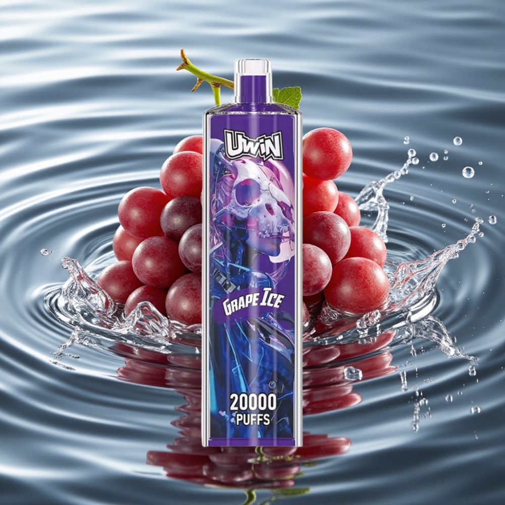 Uwin Shisha Crystal 20000 Puffs 22ml Mesh Coil Grape Ice