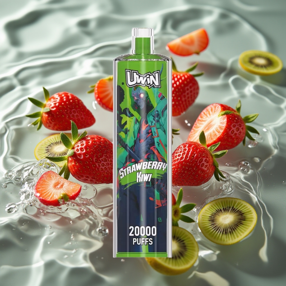 Uwin Shisha Crystal 20000 Puffs 22ml Mesh Coil Strawberry Kiwi