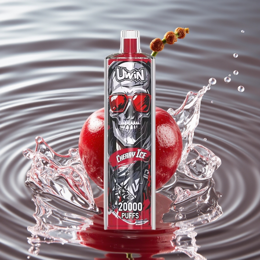 Uwin Shisha Hookah Crystal 20000 Puffs 22ml Mesh Coil Type-C Cherry Ice