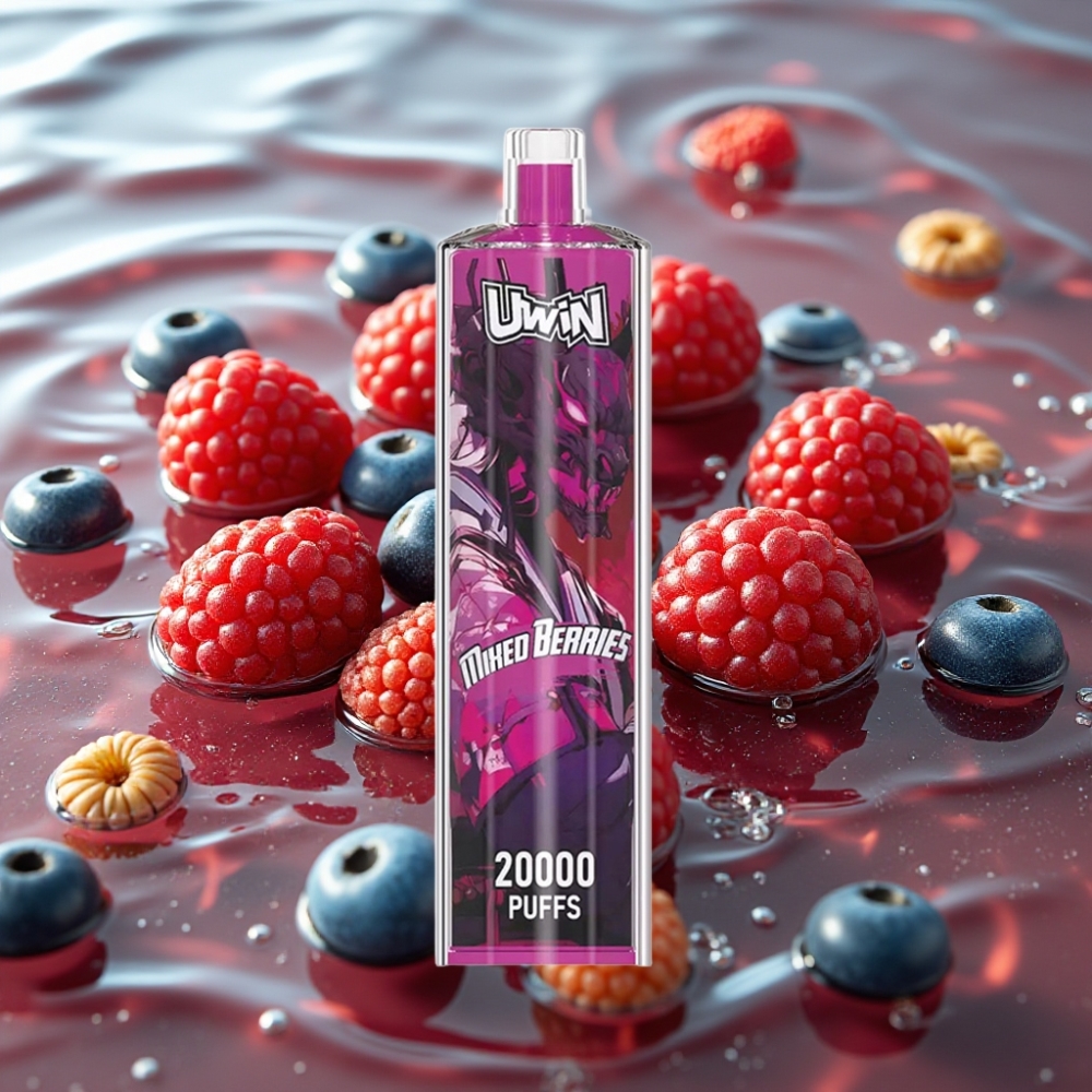 Uwin Shisha Hookah Crystal 20000 Puffs 22ml Mesh Coil Type-C Mixed Berries