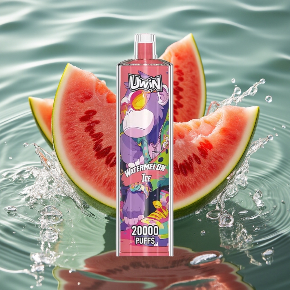 Uwin Shisha Hookah Crystal 20000 Puffs 22ml Mesh Coil Watermelon Ice
