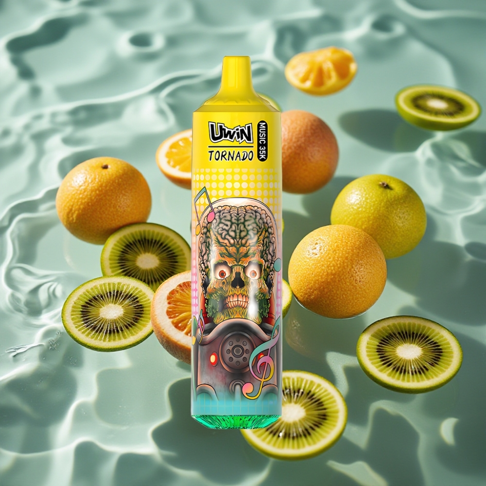 Uwin Tornado 35K Music Disposable Vape with 600mAh Battery & Type-C Charging Kiwi Passion Fruit Guava