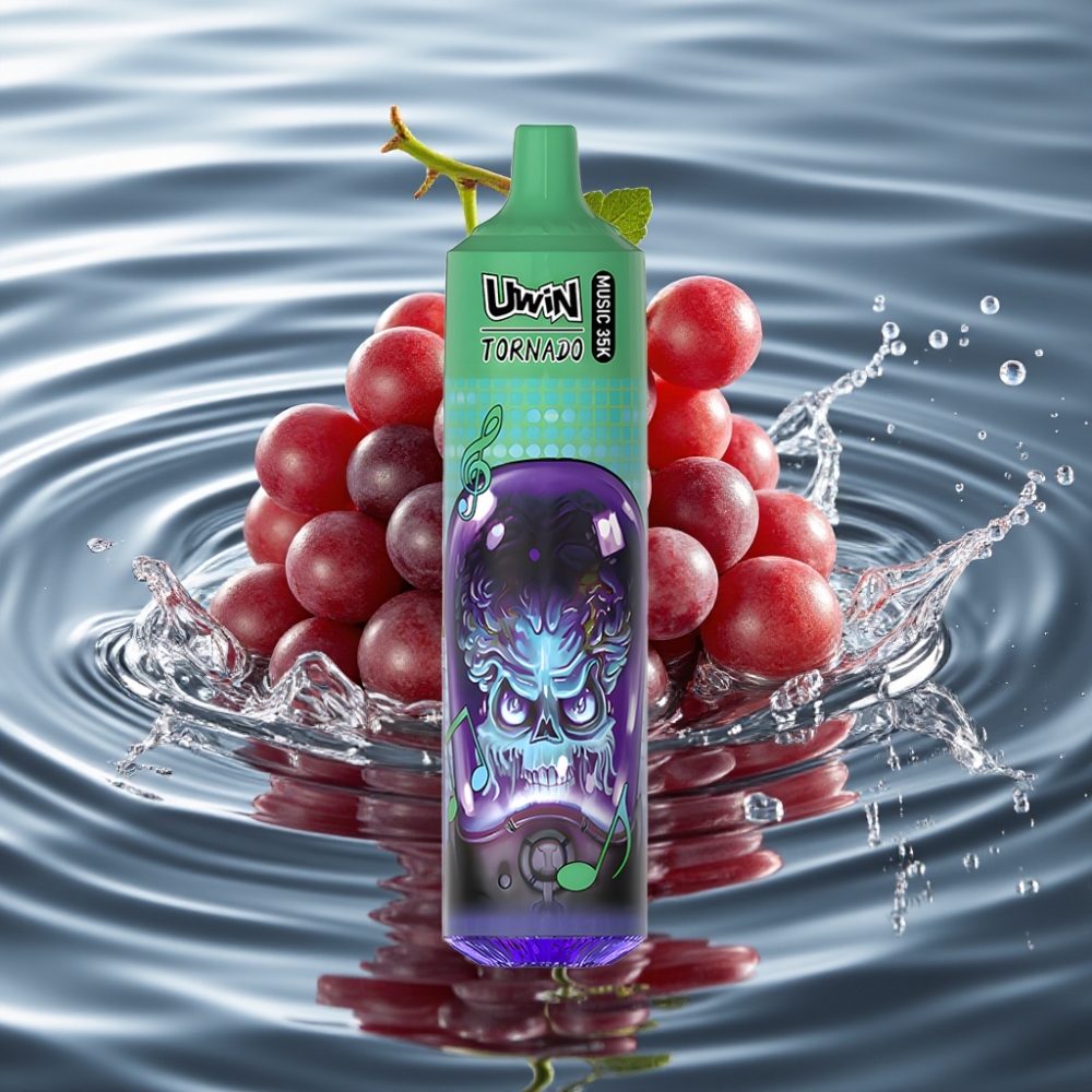 Uwin Tornado 35K Rechargeable Mesh Disposable Vape Grape Ice