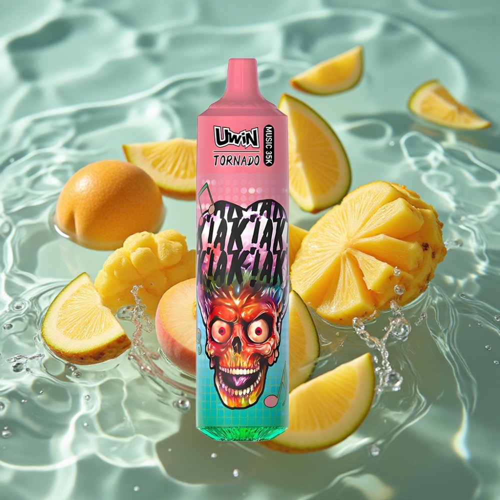 Uwin Tornado 35K Rechargeable Music Disposable Vape Peachy Mango Pineapple
