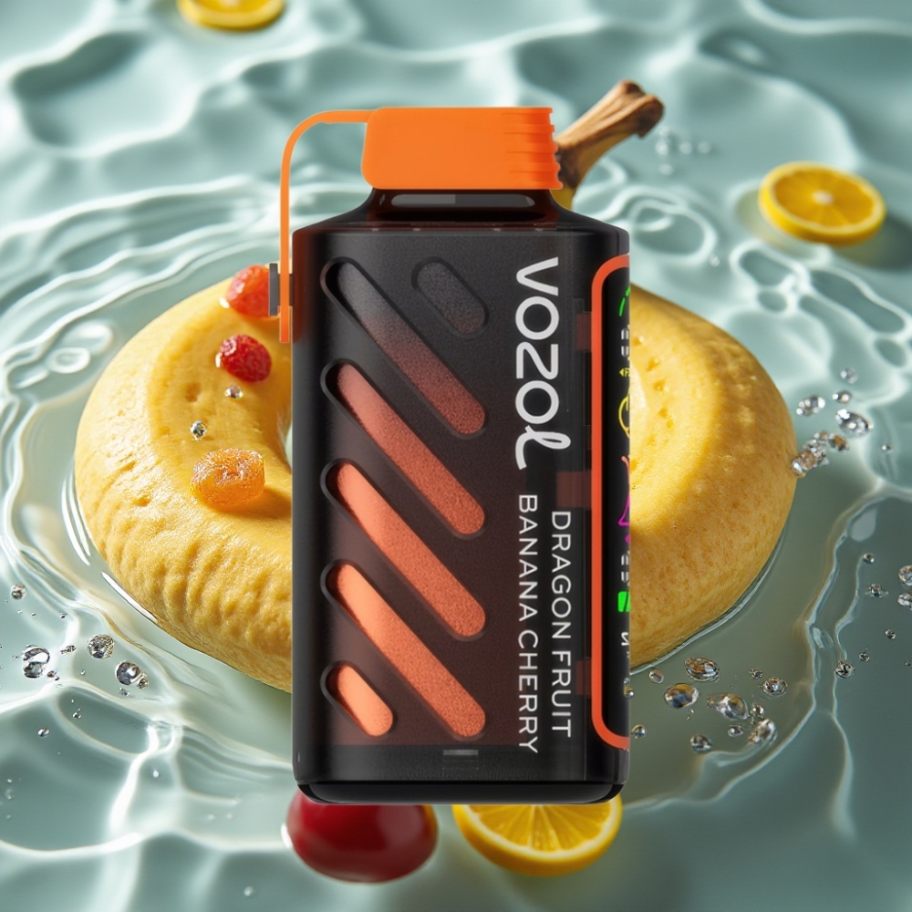 VOZOL Gear Power 20000 Puffs with Dual Mesh Coil & Full Screen Display Dragon Fruit Banana Cherry