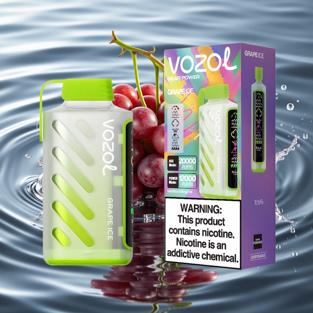 VOZOL Gear Power Dual Mesh Coil 20000 Puffs Grape Ice