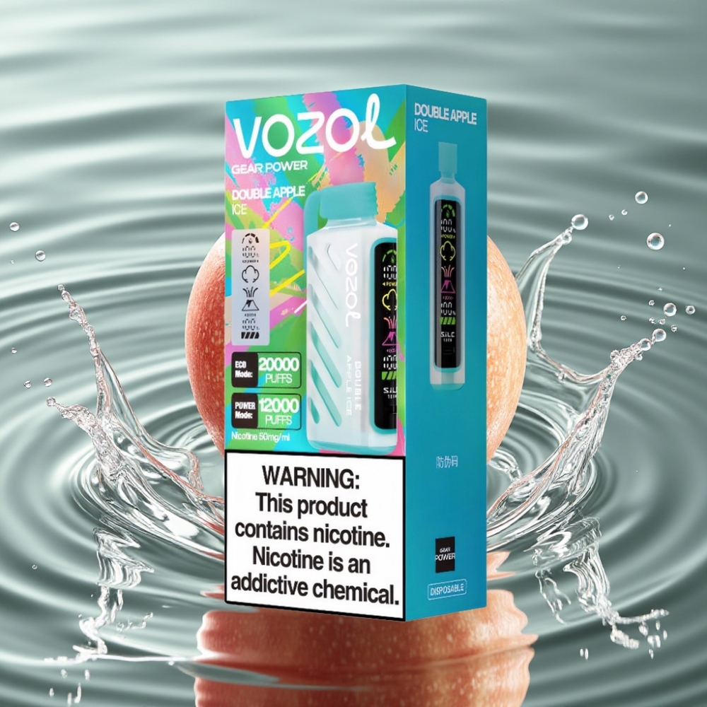 VOZOL Gear Power S.i.L.C. Tech 20000 Puffs Dual Mesh Coil Double Apple Ice
