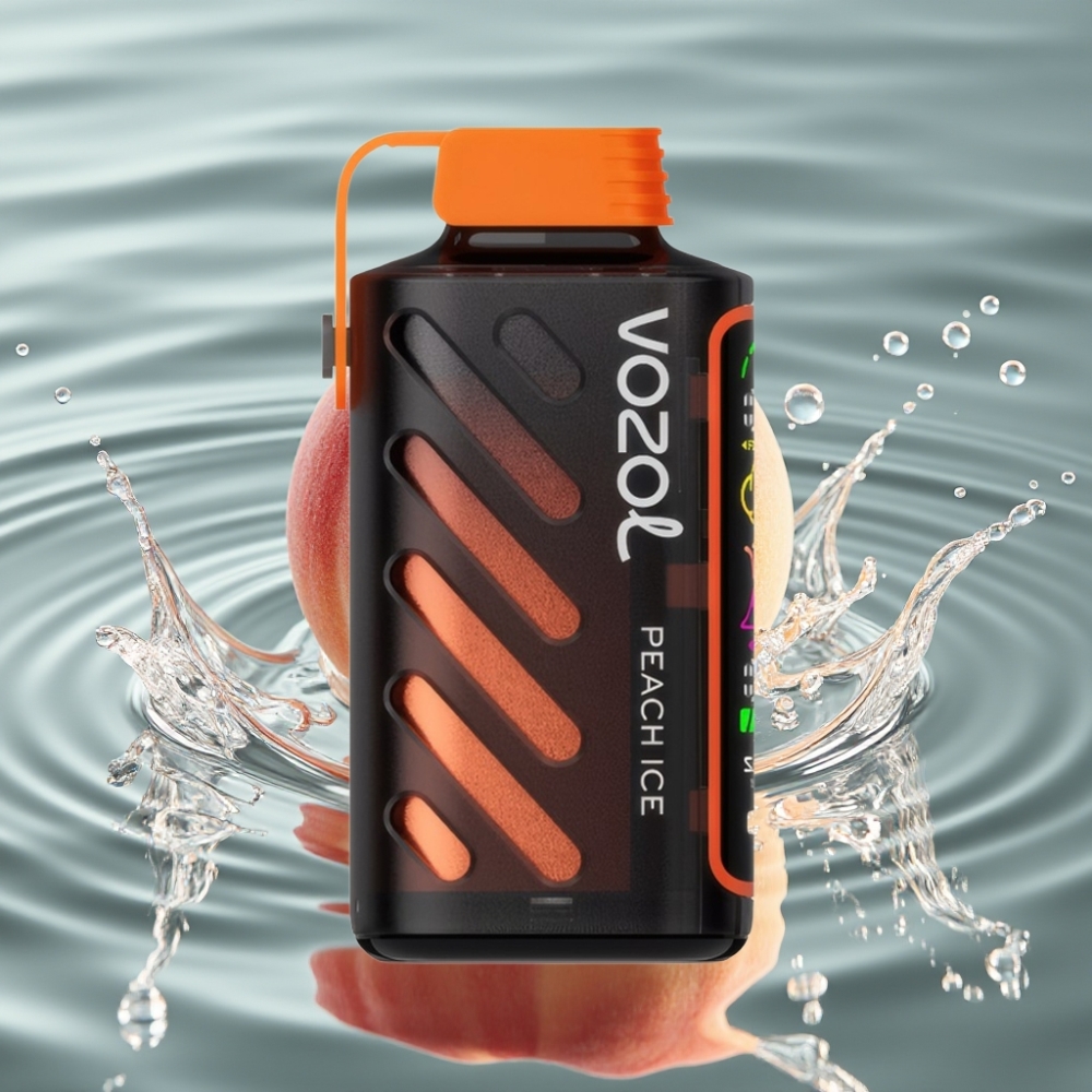 VOZOL Gear Power S.i.L.C. Tech 20000 Puffs Dual Mesh Coil Peach Ice