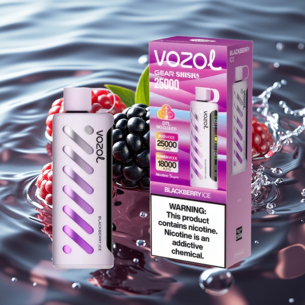 VOZOL Gear Shisha 25000 Puffs | 30 Flavors | Dual Mesh Dual Modes Blackberry Ice