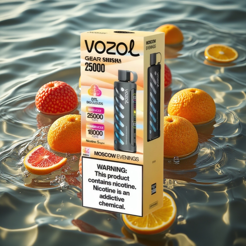 VOZOL Gear Shisha 25000 Puffs | 30 Flavors | Dual Mesh Dual Modes Moscow Evenings