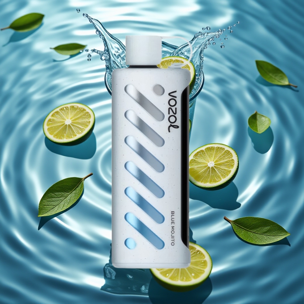 VOZOL Gear Shisha 25000 Puffs with 30 Flavors & S.i.L.C Tech Blue Mojito