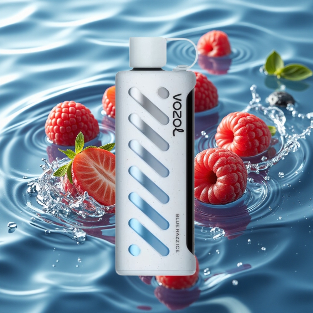 VOZOL Gear Shisha 25000 Puffs with 30 Flavors & S.i.L.C Tech Blue Razz Ice