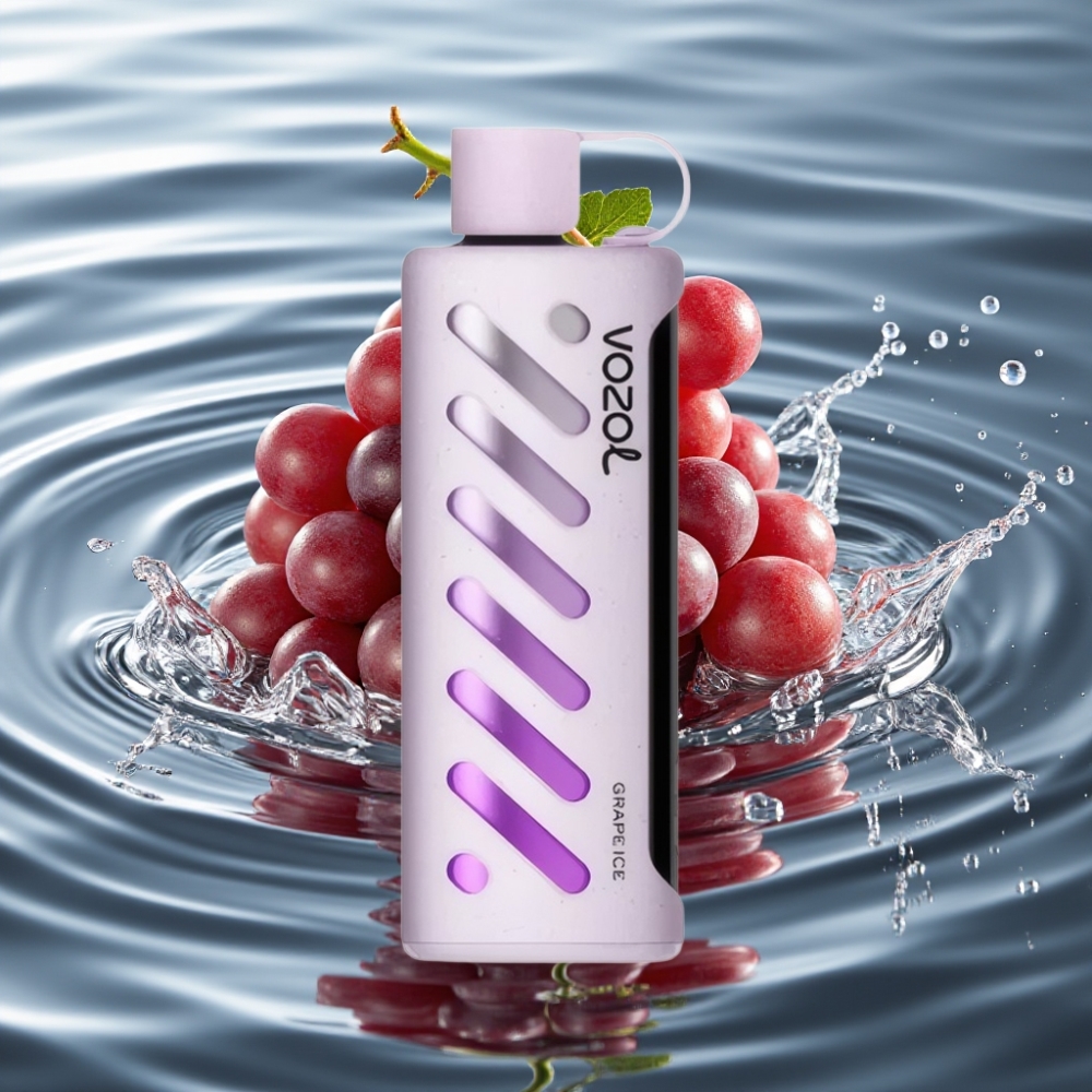 VOZOL Gear Shisha 25000 Puffs with 30 Flavors & S.i.L.C Tech Grape Ice