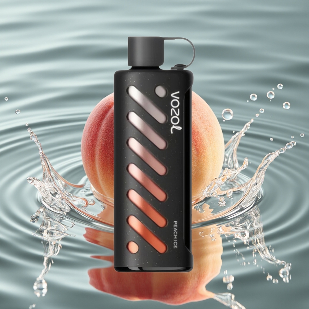 VOZOL Gear Shisha 25000 Puffs with 30 Flavors & S.i.L.C Tech Peach Ice