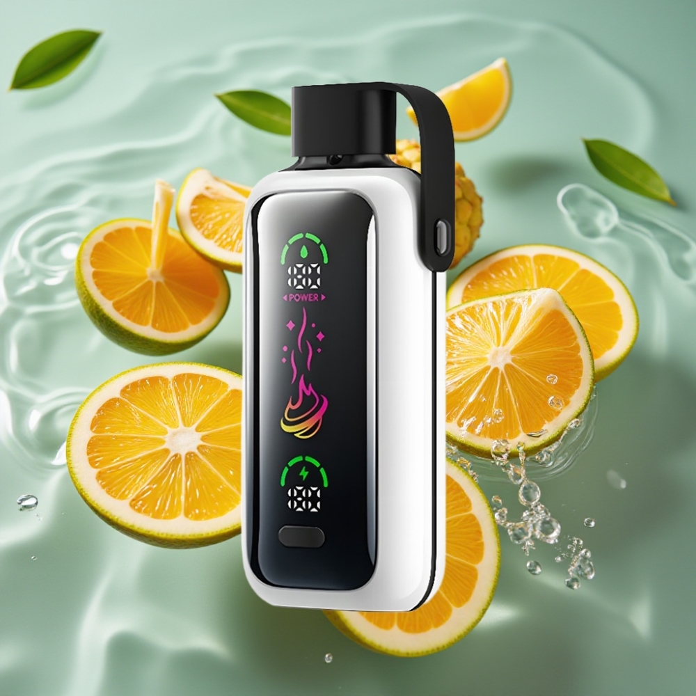 VOZOL Star 20000 Puffs 2.2" HD Mirror Screen Dual Mesh Orange Pineapple Lychee