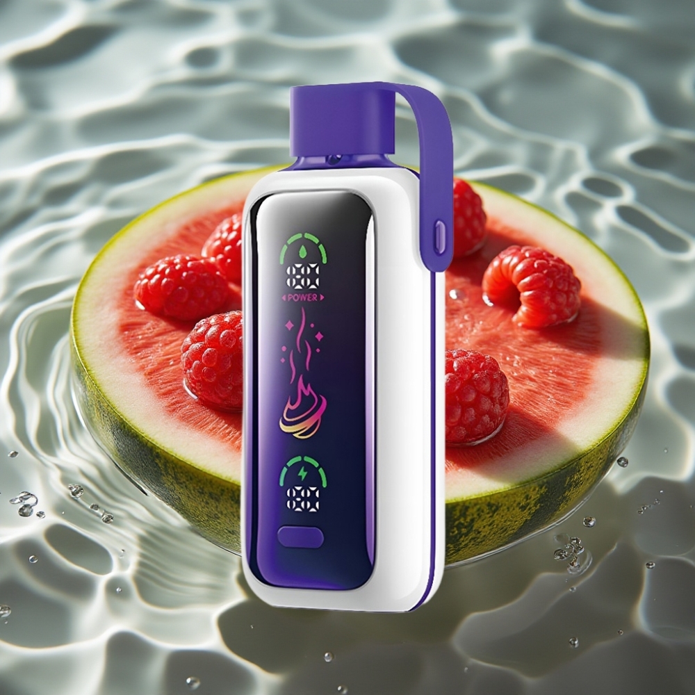 VOZOL Star 20000 Puffs 2.2" HD Mirror Screen Dual Mesh Raspberry Watermelon
