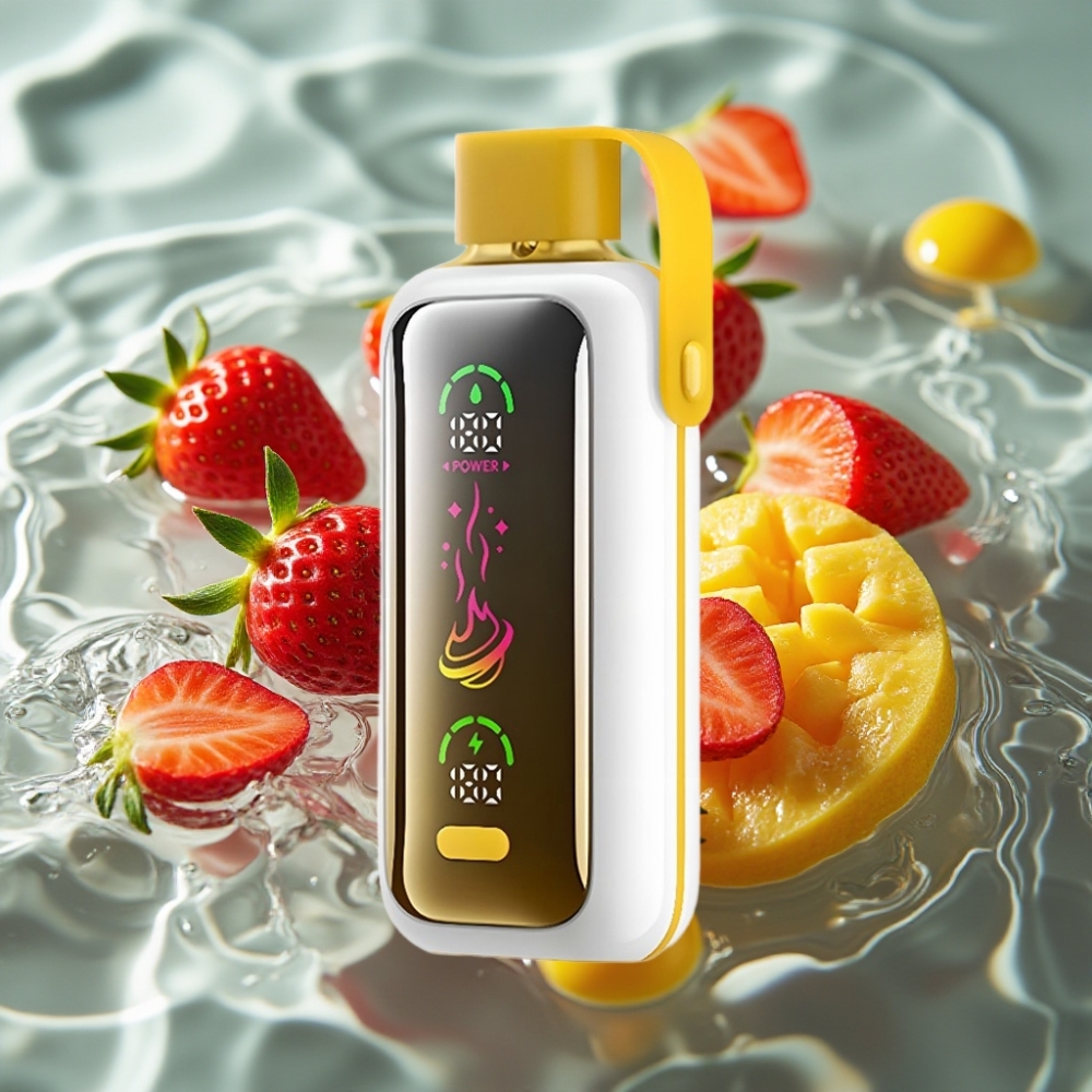 VOZOL Star 20000 Puffs 2.2" HD Mirror Screen Dual Mesh Strawberry Mango